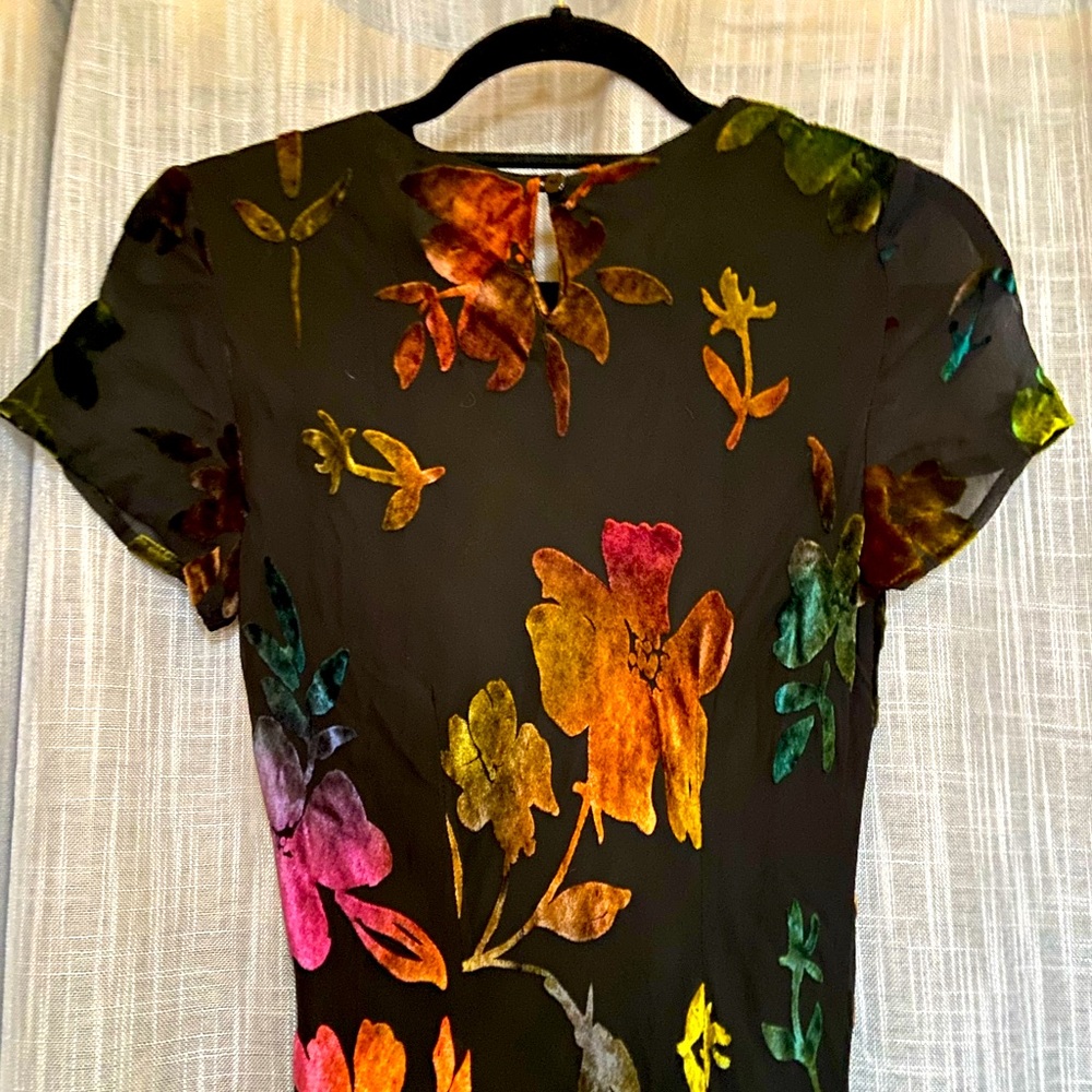 BENJAMIN A. Los Angeles EUC 90’s burnout velvet dress